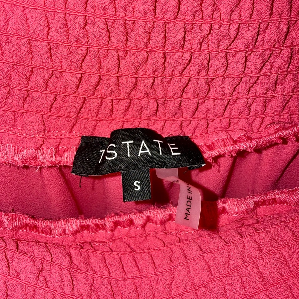 1. STATE Pink Ruffle Romper - Picture 2 of 2